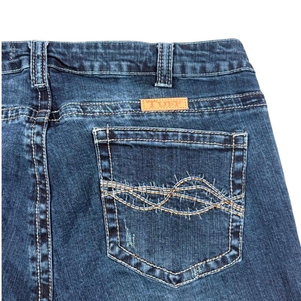 Cowgirl Tuff Co Womens Bootcut Jeans Dark Wash Barbed Wire Embroidery W36 L31
